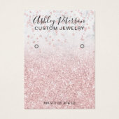 バラ金ゴールドグリッターマーブルシックなイヤリングディスプレイ (正面)