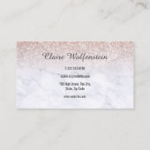 バラ金ゴールドグリッターマーブルスクリプト 名刺 (裏面)