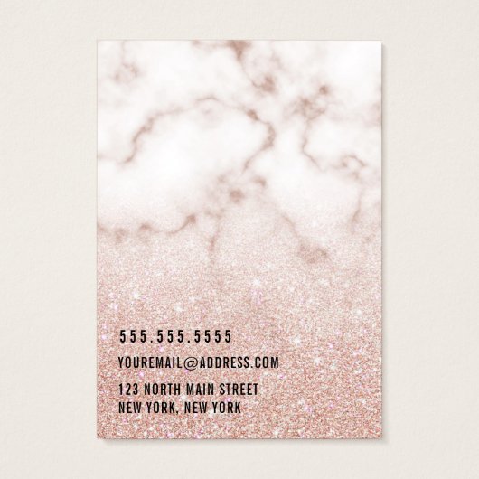 バラ金ゴールドグリッターマーブルネックレスディスプレイ (裏面)