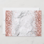 バラ金ゴールドグリッターマーブル50th誕生日 招待状 (裏面)