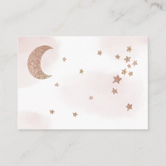 バラ金ゴールドグリッタームーンスターズ雲おむつラッフル エンクロージャーカード (裏面)