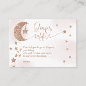 バラ金ゴールドグリッタームーンスターズ雲おむつラッフル エンクロージャーカード (正面)