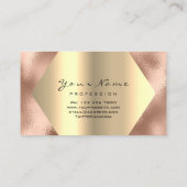 バラ金ゴールドグリッターメイクアップアーティストラッシュオープンアイ 名刺 (裏面)