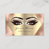 バラ金ゴールドグリッターメイクアップアーティストラッシュオープンアイ 名刺 (正面)