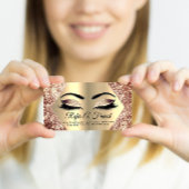 バラ金ゴールドグリッターメイクアップアーティストラッシュレファレンス 名刺