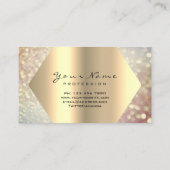 バラ金ゴールドグリッターメイクアップアーティストラッズシャンパイニュ1 名刺 (裏面)