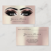 バラ金ゴールドグリッターメイクアップアーティストラッズレッドビーン 予約カード (正面/裏面)