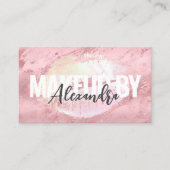 バラ金ゴールドグリッターメイクアップアーティストリップサロン 名刺 (正面)