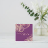 バラ金ゴールドグリッターメイクアップアーティスト梅 スクエア名刺 (スタンド正面)