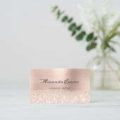 バラ金ゴールドグリッターメイクアップアーティスト美容師 予約カード (スタンド正面)