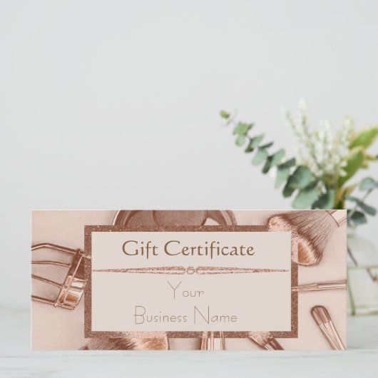 バラ金ゴールドグリッターメイクアップサロンギフト券 (スタンド正面)