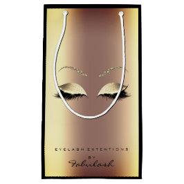 バラ金ゴールドグリッターメイクアップ美しい グラデーション スモールペーパーバッグ