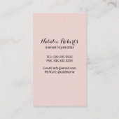 バラ金ゴールドグリッターメイドハウスクリーニングサービス 名刺 (裏面)