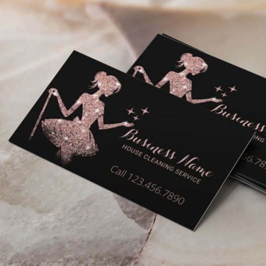 バラ金ゴールドグリッターメイド魔法清掃サービス 名刺