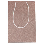 バラ金ゴールドグリッターメタリックかわいらしスパークガーリーリー ミディアムペーパーバッグ (正面)