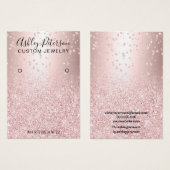 バラ金ゴールドグリッターメタリックイヤリングディスプレイ (正面&裏面)