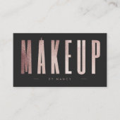 バラ金ゴールドグリッターメーキャップ 名刺 (正面)