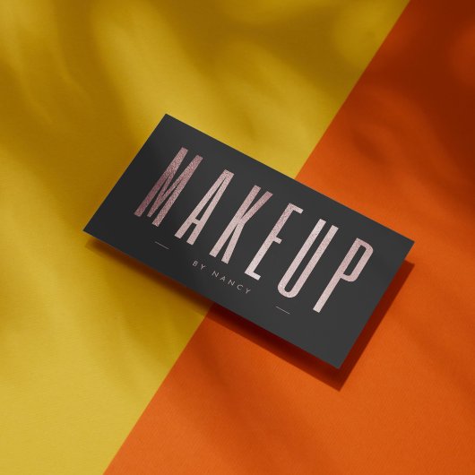 バラ金ゴールドグリッターメーキャップ 名刺