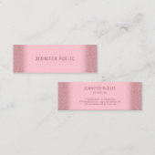 バラ金ゴールドグリッターモダンテンプレートエレガントトレンディー スキニー名刺 (正面/裏面)