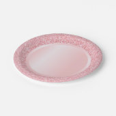 バラ金ゴールドグリッターモダンピンクテンプレートトレンディー ペーパープレート (アングル)