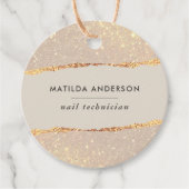 バラ金ゴールドグリッターモダン予算 フェイバータグ (正面)