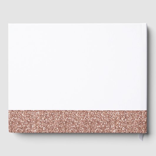 バラ金ゴールドグリッターモダン誕生日(ユダヤ教の)バル・ミツバーシャワー ゲストブック (裏面)