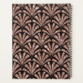 バラ金ゴールドグリッターモノグラムアールデコパターン プランナー手帳 (裏面)