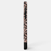 バラ金ゴールドグリッターモノグラムアールデコパターン Case-Mate iPhoneケース (裏面/左)