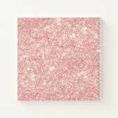 バラ金ゴールドグリッターモノグラムレシピ ノートブック (裏面)