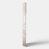 バラ金ゴールドグリッターモノグラム名パーソナライズされた Case-Mate iPhoneケース (裏面 / 右)