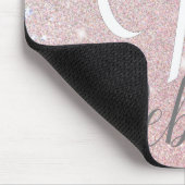 バラ金ゴールドグリッターモノグラム名マウスパッド マウスパッド (コーナー)