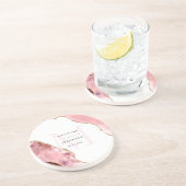 バラ金ゴールドグリッターモノグラム新規栽培コースター コースター (側面)