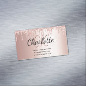 バラ金ゴールドグリッターモノグラム マグネット名刺 (インサイチュ)