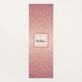 バラ金ゴールドグリッターモノグラム ヨガマット (裏面)