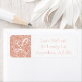 バラ金ゴールドグリッターモノグラム ラベル (インサイチュ)