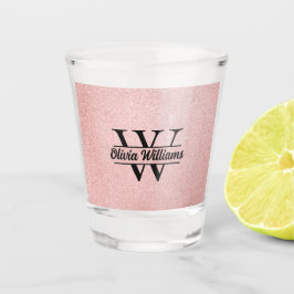 バラ金ゴールドグリッターモノグラム | 輝ガーリーモダンく ショットグラス