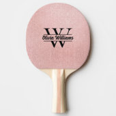 バラ金ゴールドグリッターモノグラム | 輝ガーリーモダンく 卓球ラケット (正面)