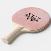 バラ金ゴールドグリッターモノグラム | 輝ガーリーモダンく 卓球ラケット (正面アングル)