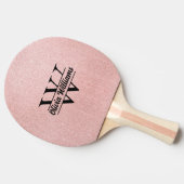 バラ金ゴールドグリッターモノグラム | 輝ガーリーモダンく 卓球ラケット (横)