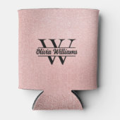 バラ金ゴールドグリッターモノグラム | 輝ガーリーモダンく 缶クーラー (正面)