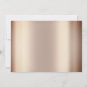 バラ金ゴールドグリッターユニコーンホース誕生日 招待状 (裏面)