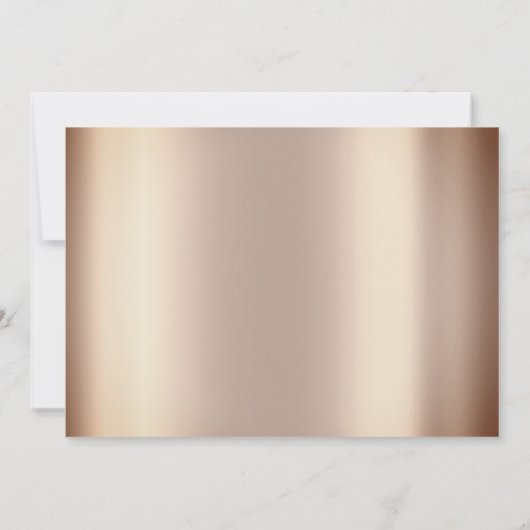 バラ金ゴールドグリッターユニコーンホース誕生日 招待状 (裏面)