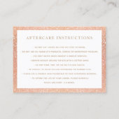 バラ金ゴールドグリッターラッシュエクステンションアフターケア 名刺 (正面)