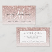 バラ金ゴールドグリッターラッシュサロンオープンコビッドセーフティ 名刺 (正面/裏面)