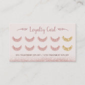 バラ金ゴールドグリッターラッシュサロン赤面ピンク10ロイヤリティ ロイヤリティカード (正面)