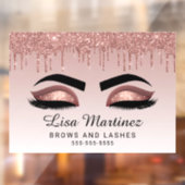 バラ金ゴールドグリッターラッシュブロー美しい事業 ウィンドウサイン (シート2)