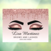 バラ金ゴールドグリッターラッシュブロー美しい事業 ウィンドウサイン (シート3)