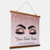 バラ金ゴールドグリッターラッシュブロー美しい事業 吊り下げ型タペストリー (傾斜あり)