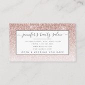 バラ金ゴールドグリッターラッシュモノグラムオープンコビド 名刺 (裏面)