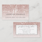 バラ金ゴールドグリッターラッシュモノグラムオープンコビド 名刺 (正面/裏面)